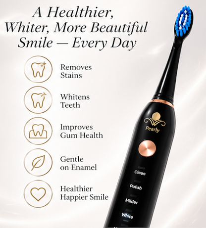 Pearly Whitening Toothbrush - Black